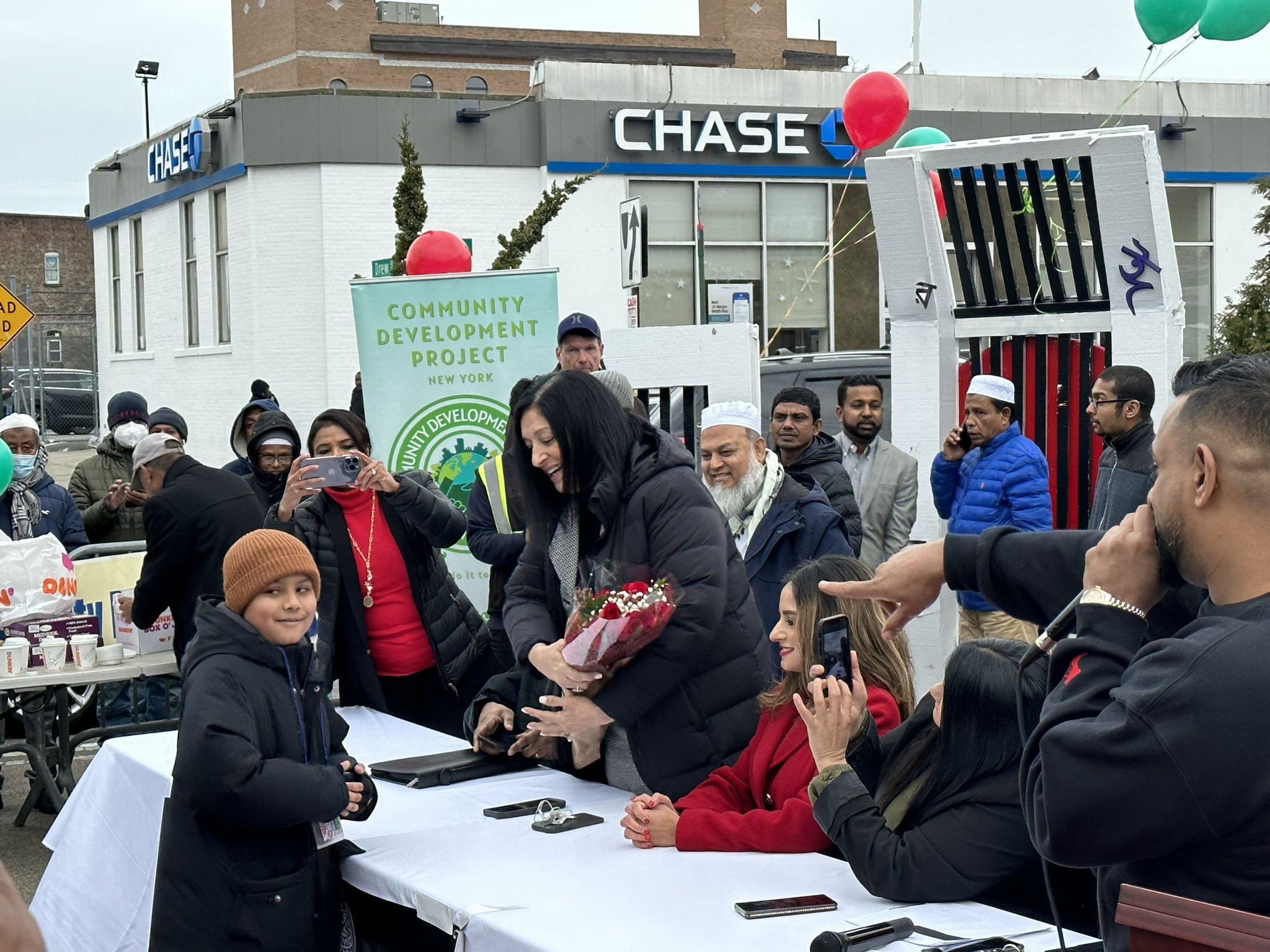 Kids and families at a community event